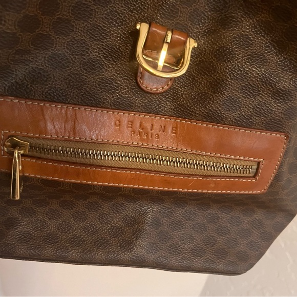 Vintage Celine brown leather backpack - Picture 6 of 8